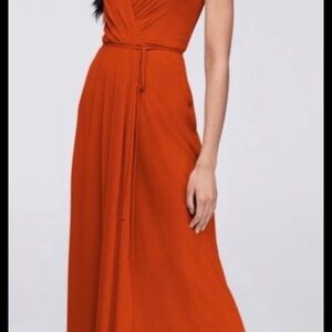 Elegant Orange Maxi Dress